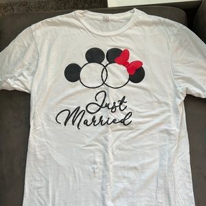 DISNEY JUST MARRIED MICKEY AND MINNIE SHIRT